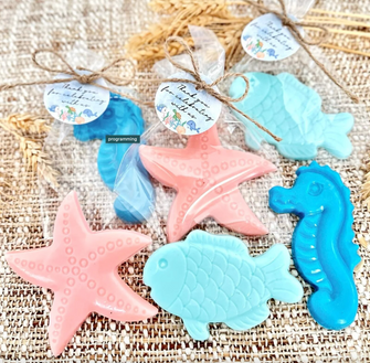 Ocean Party Soap Favors - Under the Sea Baby Shower, Sailing Oneder Sea Animals First Birthday Theme, Star Fish Beach Wedding Nautical Decor