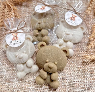 Big Teddy Bear Soap Favors - Baby Shower Favors, Beary First Birthday Party Decorations Girl Boy, Thank You Beary Much Gender Neutral Gift Decor