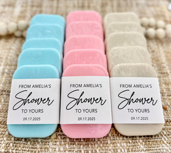 Bar Soap Favors - Made in USA - Biodegradable Packaging - Scented - Wholesale Party Bulk Guest Gift - Baby Shower, Bridal, Wedding Decor