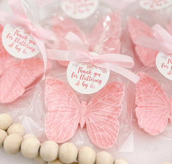 Butterfly Soap Favors - Bridal Shower & Baby Shower Decorations, Girl Shower Gift, Elegant Butterfly Decor for Party Guests