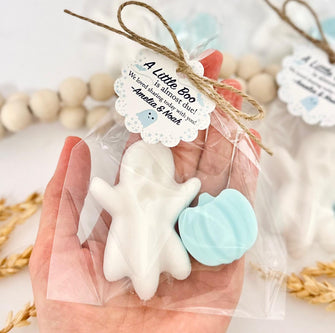 Ghost and Pumpkin Soap Favors - Little Boo is Almost Due Baby Shower Party Favors, Thank You Gifts for Guests in Bulk, Fall Halloween Theme