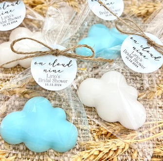 Cloud Shaped Soap Favors - On Cloud Nine 9 Baby Shower Boy Girl, Bridal Bachelorette Party Wedding Guest Gifts Bulk Over Moon Birthday Decor