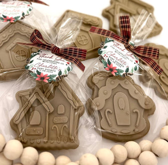 Gingerbread House Soap Favors - Christmas Holiday Party Bulk Guest Gifts, Corporate Office Coworker Adult Event, Baby Shower Bridal Wedding