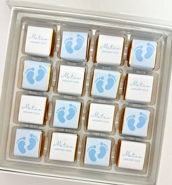 Baby Boy Chocolate Box - North Jersey Welcome Baby Shower New Parent Gift Delivery - Domestic Shipping to All States