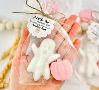 Ghost and Pumpkin Soap Favors - Little Boo is Almost Due Baby Shower Party Favors, Thank You Gifts for Guests in Bulk, Fall Halloween Theme