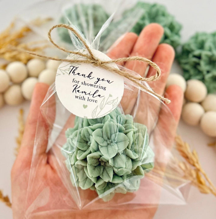 succulent soap favors Sage Green Hydrangea Soaps
