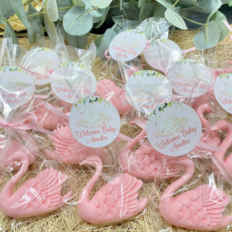 Swan Baby Shower Favor SOAPS - Mini Swan Birthday Decorations Swan Party Favors, Pink Swan Party Decor First Birthday, Girl Baby Shower Gift