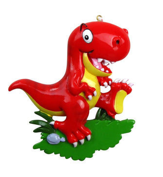 Red Dinosaur Ornament - Kids Dinosaur Ornament 2024  -- Personalized