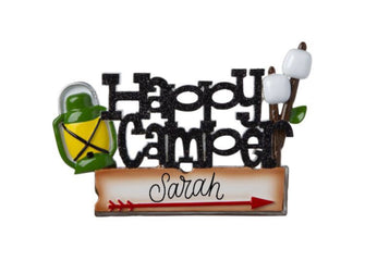 Happy Camper Ornament - Camping Ornament 2024 Ornament -- Personalized