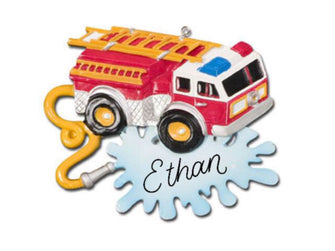 Fire Truck Ornament - Firefighter Ornament 2024 Ornament 2024 -- Personalized