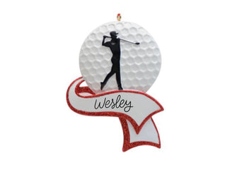 Golf Christmas Ornament - Golf Gifts for Men Women, 2024 Personalized Golfing Player Male Kids Girl, Custom Golfer Boy Man, Stocking Stuffer