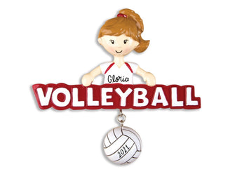 Volleyball Ornament - Volleyball Gifts for Her Teenage Girl Player Coach, 2024 Personalized Volleyball Christmas Ornament Girl Volleyball