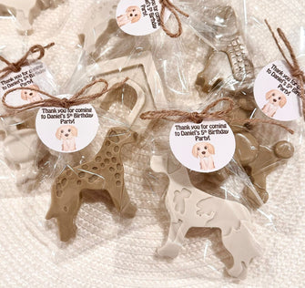 Dog Shaped Soap Favors - Dog Birthday Party Decorations Personalized Puppy Theme Boy Girl 2nd 3rd 4th 5th Birthday Party Gift Dog Lover Gift