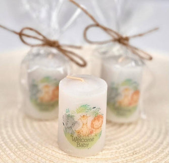 Safari Animals Candle Favors - Baby Shower Favors for Guests, Safari Decorations, Jungle Baby Boy Girl Gift Party, Wild One Birthday Favors
