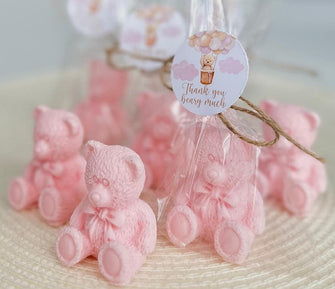 Teddy Bear Soap Favors - Baby Shower Favors, Beary First Birthday Party Decorations Girl Boy, Thank You Beary Much Gender Neutral Gift Decor