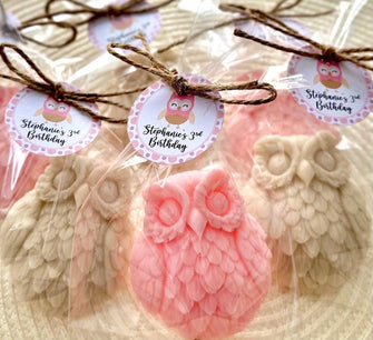 Owl Soap Favors - Owl Baby Shower Girl Boy, Owl Birthday Party Decorations Supplies, Woodland Forest Animal Party Gift for Bulk Guests