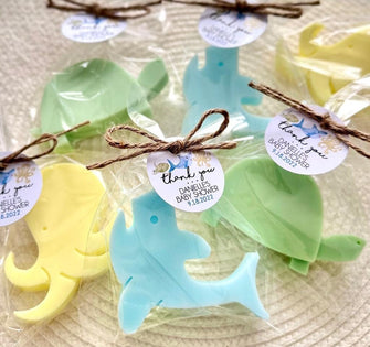 Under the Sea Soap Favors - Ocean Baby Shower, Nautical Party Decorations, Shark Turtle Octopus Themed Boy Birthday Gift Sea Creature Animal