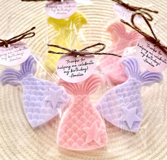 Mermaid Soap Favors - Mermaid Birthday Decorations, Mermaid Party Baby Shower Decor Girl Under the Sea, Mermaid Tail Ocean Beach Themed Gift