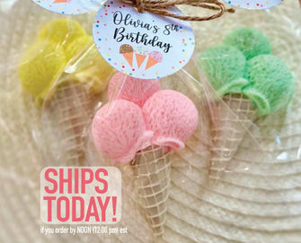 Ice Cream Shaped SOAP Favors - Mini Summer Birthday Party Decoration Ice Cream Pool Party Favors Girl Kids Birthday Beach Party Gift Guest