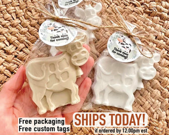 Cow Soap Favors - Cow Baby Shower, Holy Cow I'm One Party Favors Decorations Gift, Cowboy Western Birthday Farm Party Theme, Girl Boy