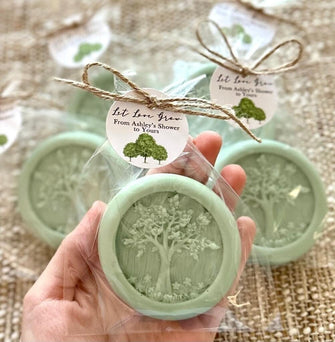 Tree Soap Favors - Boho Let Love Grow Baby in Bloom Woodland Wild One Rustic Adventure Mountain Theme Boy Girl Men Women Birthday Guest Gift