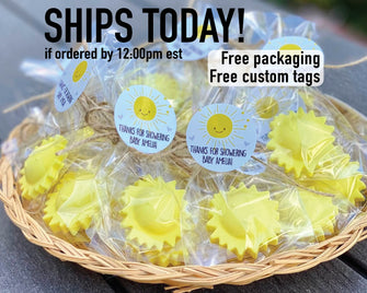 Baby Shower Sunshine Mini Soaps - Sunshine Baby Shower Favor Baby Shower Soap Favor Sunshine You Are Sunshine Party Baby Shower Decoration