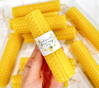 Beeswax Candles - Bee Party Favors Baby Shower Decoration Honey Bridal Gift for Guests in Bulk Bumble Themed Queen Mommy to What Will it Bee