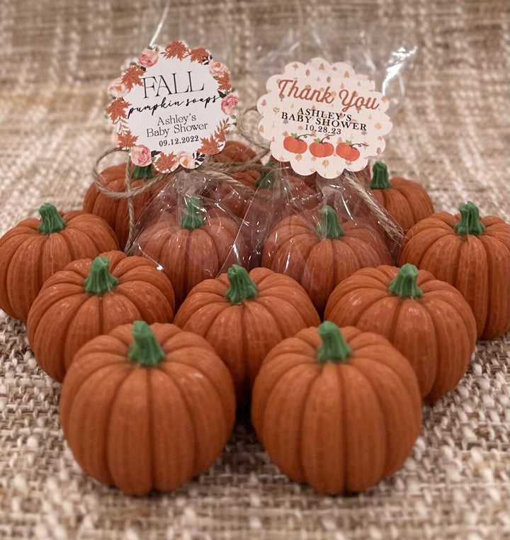 Rustic Fall baby shower soap favors popular little pumpkin baby shower favors