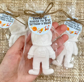 Astronaut Soap Favors - Outer Space Themed Party Decor Kids Birthday Baby Shower Galaxy Moon Space Ship Rocket Outerspace Craft Decorations