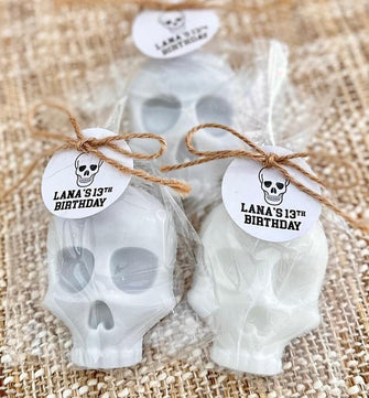 Skull Soap Party Favors - Birthday Skeleton Halloween Bridal Shower Baby Shower Decorations, Bachelorette Guest Gift in Bulk Decorations