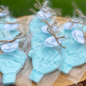 Baby Shower Soaps - Hot Air Balloon Party Favors Up Up and Away Decoration Oh Girl Boy Pink Blue Sky Neutral Birthday Adventure Awaits Decor