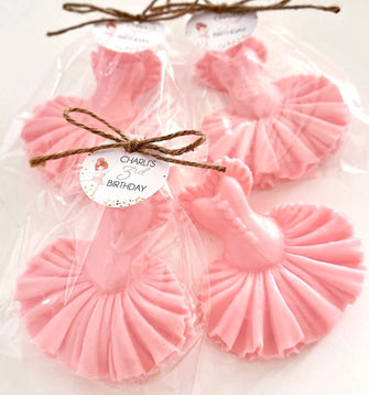 Ballerina Soap Favors - Birthday Party Decorations, Pink Ballerina Dress Themed Baby Shower Gift for Guests in Bulk, Kids Girl Ballet Dancer