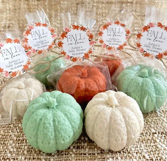 Big Pumpkin Soap Favors - SCENTED Fall Bridal Baby Shower Decorations, in Love Wedding Favor Little Halloween Party Baby Girl Boy Gift