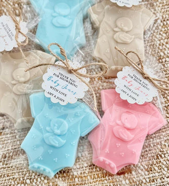 Baby Shower Soap Favors - Gift for Guests in Bulk, Girl Boy Gender Neutral Reveal, Babyshower Decoration First Birthday Party Thank you Gift