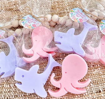 Girl Baby Shower Soap Favors - Under the Sea, Ocean Nautical Theme Pink Party Fish Decorations Birthday Kids Beach Underwater Creatures Gift