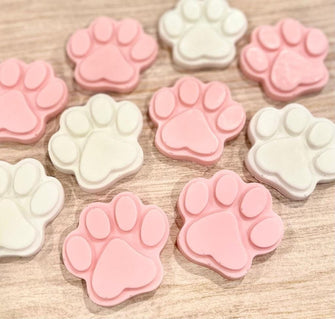 Paw Print Soap Favors - Dog Party Favors, Dog Gift for Guests in Bulk Birthday Pawty Supplies Dog Parent Theme Goodie Bag Filler Decorations