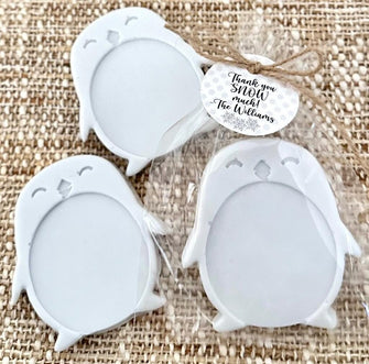 Penguin Soap Favors - Winter Baby Shower, Birthday Special Event Office Gift for Guests in Bulk, Bridal Wedding Custom Personalized Decor