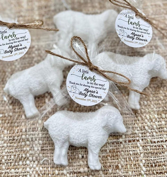 Lamb Baby Shower Favors - Sheep Girl Boy Kids Birthday Party Decorations, Baptism Gift for Guests in Bulk, Farm Animal Kids Birthday Decor