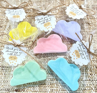 Cloud Soap Favors - Cloud Baby Shower Party Decorations, On Cloud 9 Bridal Shower Gift for Guests in Bulk, Kids Sky Sun Moon Star Birthday