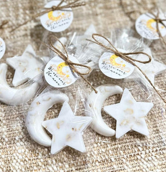 Moon and Stars Soap Favors --- Baby Shower Favors, Twinkle Little Star Over the Moon Gender Reveal Thank You Wedding Gift for Guests in Bulk