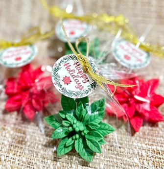 Holiday Party Soap Favors - Christmas Gift for Adults Guests in Bulk, Office Company Gold Event Customer Supplies Handmade Kids Winter Decor