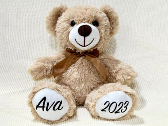 Teddy Bear Gift Personalized - New Baby Birthday Valentine's Day Baptism Easter Anniversary Kids Girl Boy Women Men Gift, Custom Plush Toy