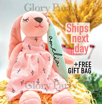 Bunny Baby Girl Gift Personalized - Gifts For Kids Girls, Personalized Baby Gifts For Girl Personalized Doll Rabbit Newborn Girl Gift Custom