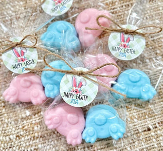 Bunny Easter Soap Favors -- Kids Basket Bunny Party Decorations Girl Boy Easter Egg Gift Stuffer Decor Birthday Spring Rabbit Party Supplies