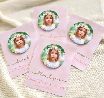 Kids Birthday MAGNET Party Favors - Personalized Gifts for Guests in Bulk Girl Boy Decorations Kids 1st 2nd 3rd 4th 5th Custom Return Gift