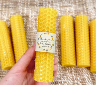 100% Pure Beeswax Candles - Bee Themed Baby Shower Favors, What Will Party Honey Gift for Guests in Bulk Wedding Bridal Shower First Bee Day