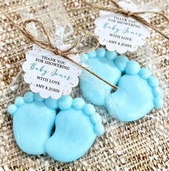 Boy Baby Shower Soap Favors - Gift Decoration Party Oh Theme Birthday Decor Babyshower Sprinkle For Guests in Bulk Blue It's A Boy Son Ideas