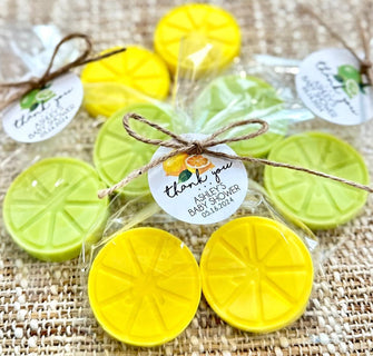 Lemon and Lime Soap Favors - Bridal Shower Baby Theme Party Decor Summer She Found Main Squeeze Citrus Wedding Mediterranean Guest Gift Bulk