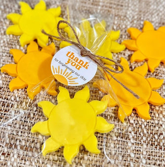 Sunshine Soap Favors - Sun Here Comes the Son Baby Shower, First 1st Trip Around Birthday You Are My Party Ray Decoration for Guests in Bulk