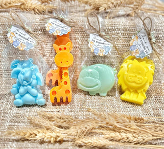 Big Safari Animal SOAP Favors - Baby Shower Decorations Jungle Party Wild One First Birthday Boy Girl Thank You Sprinkle Bulk Gift for Guest